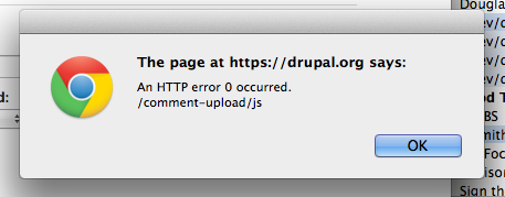 Upload error from Chrome.